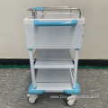 Hospital Steel ABS 2-Layer Drawer Treatment Trolley